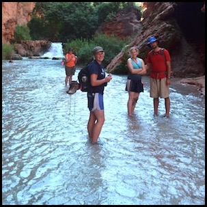 We had to take to the river to get further down the canyon... - Version 4